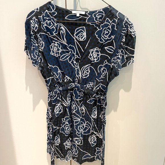 Gorgeous Empire Waist Tie Back floral tunic top for Women - Large - Picture 6 of 7